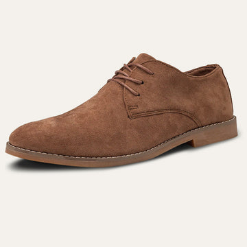 Men’s Classic Lace-Up Dress Shoes – Smart Suede Design for Weddings and Formal Occasions